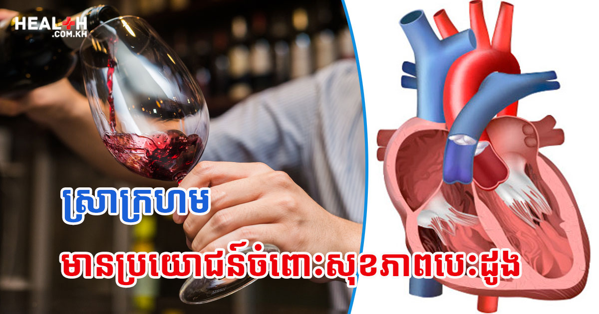 ស្រាក្រហមមានប្រយោជន៍ចំពោះសុខភាពបេះដូង
