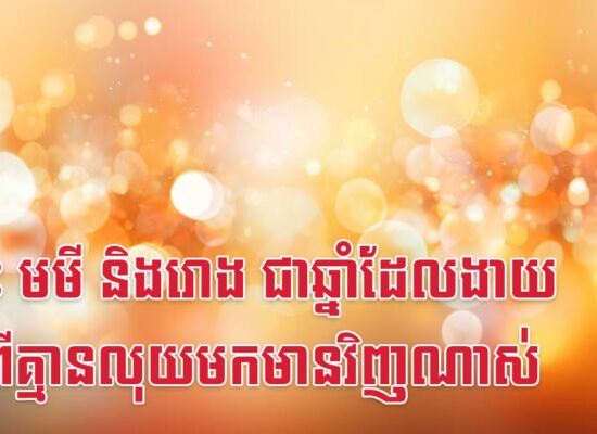 ថោះ មមី និងរោង ជាឆ្នាំដែលងាយប្រែពីគ្មានលុយមកមានវិញណាស់