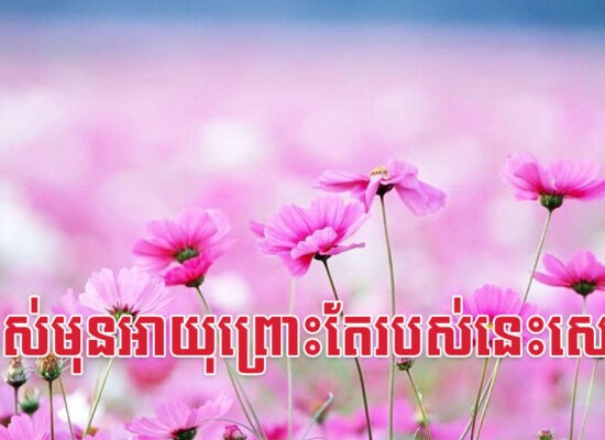 ចាស់មុនអាយុព្រោះតែរបស់នេះសោះ
