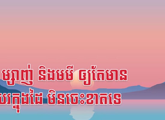 រោង ម្សាញ់ និងមមី ឲ្យតែមានមុខរបរក្នុងដៃ មិនចេះខាតទេ